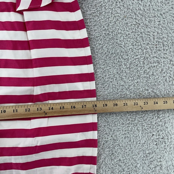 Lilly Pulitzer Strapless Peplum Dress Womens 0 Striped Pink White Ruffle Cockail - Picture 7 of 9